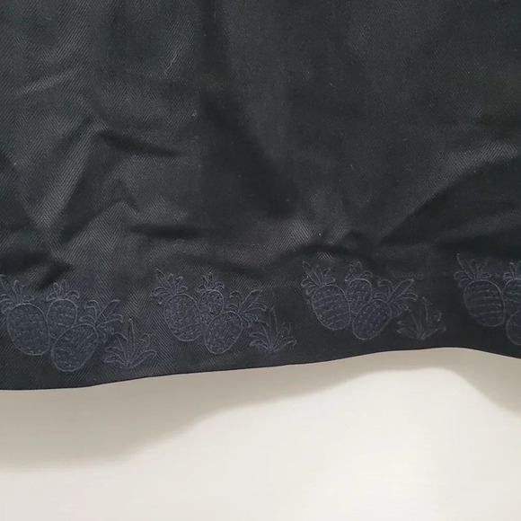 Tommy Bahama Women's Black 100% Silk Embroidered Pineapple Sleeveless Dress Sz 4 - Picture 2 of 5